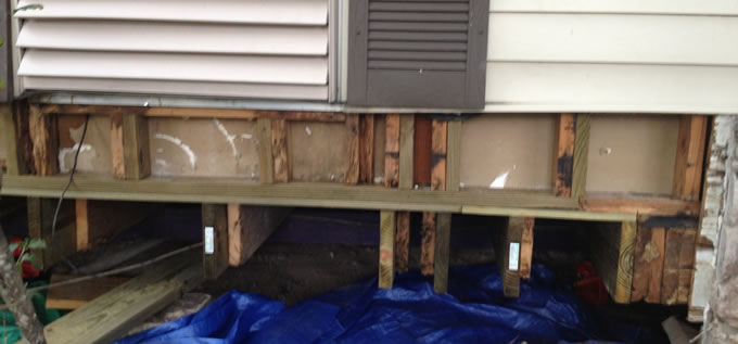 Pier and beam wood framed house leveling process photo 5 in Corpus Christi, Texas